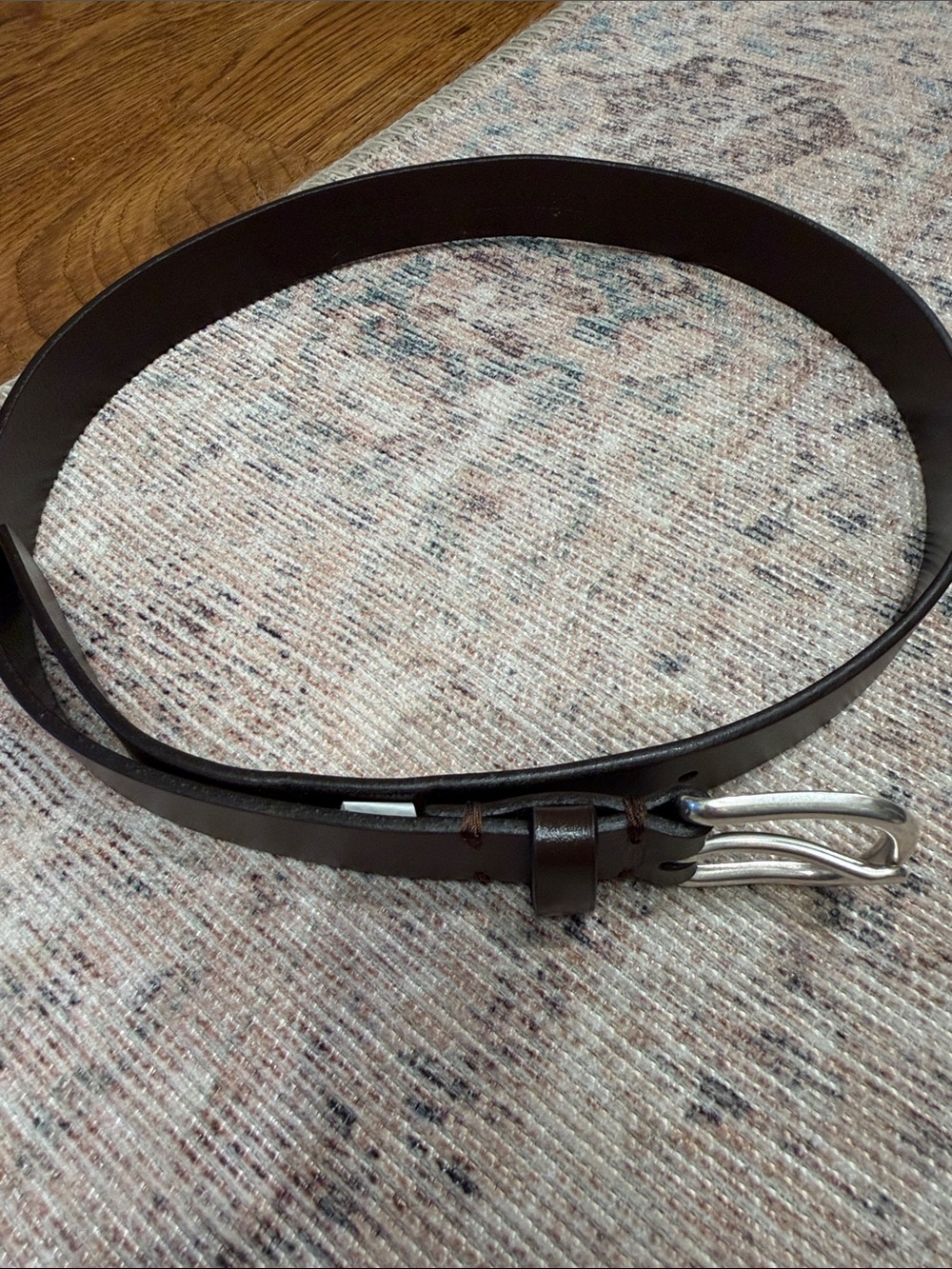 JCrew CrewCuts- Classic Boy’s Dark Brown Leather Belt with Silver Buckle
